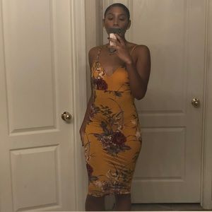 Yellow floral dress